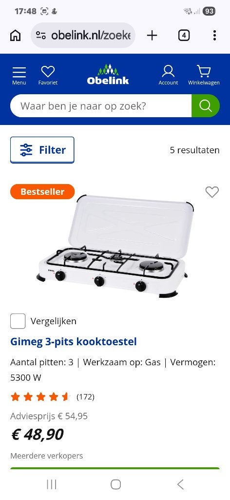 Kooktoestel, Ophalen of Verzenden, Gebruikt