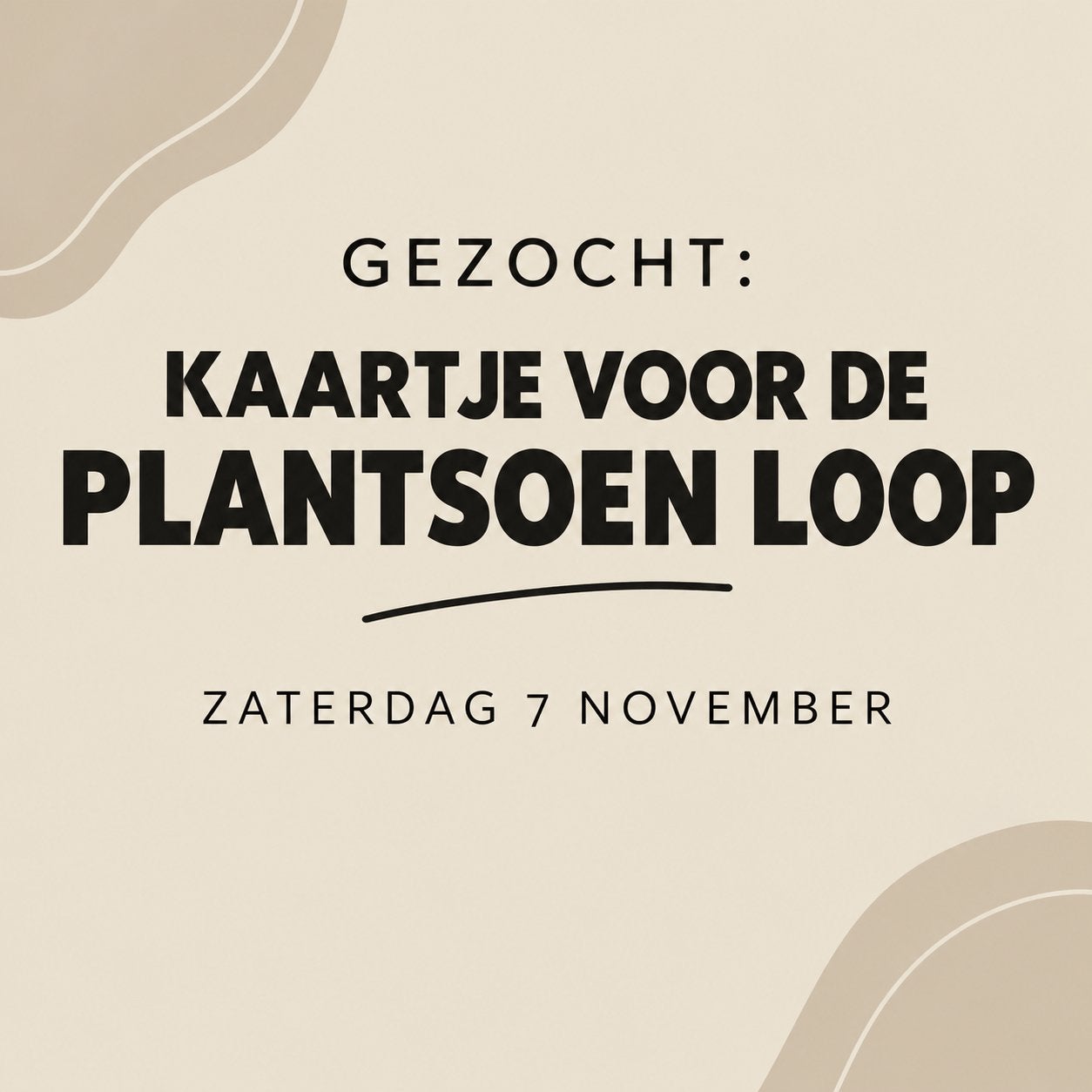 GEZOCHT 2 kaarten Plantsoenloop 8K, Twee personen