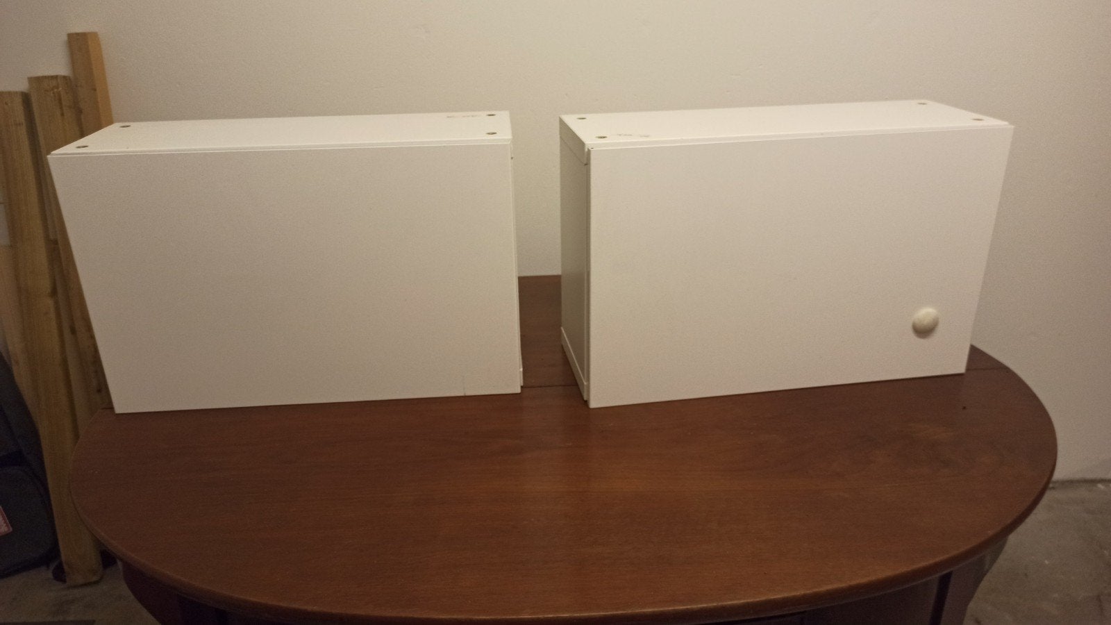 2 witte besta-kastjes, 60bx40dx38h, Ophalen, 50 tot 100 cm, Zo goed als nieuw, Minder dan 100 cm