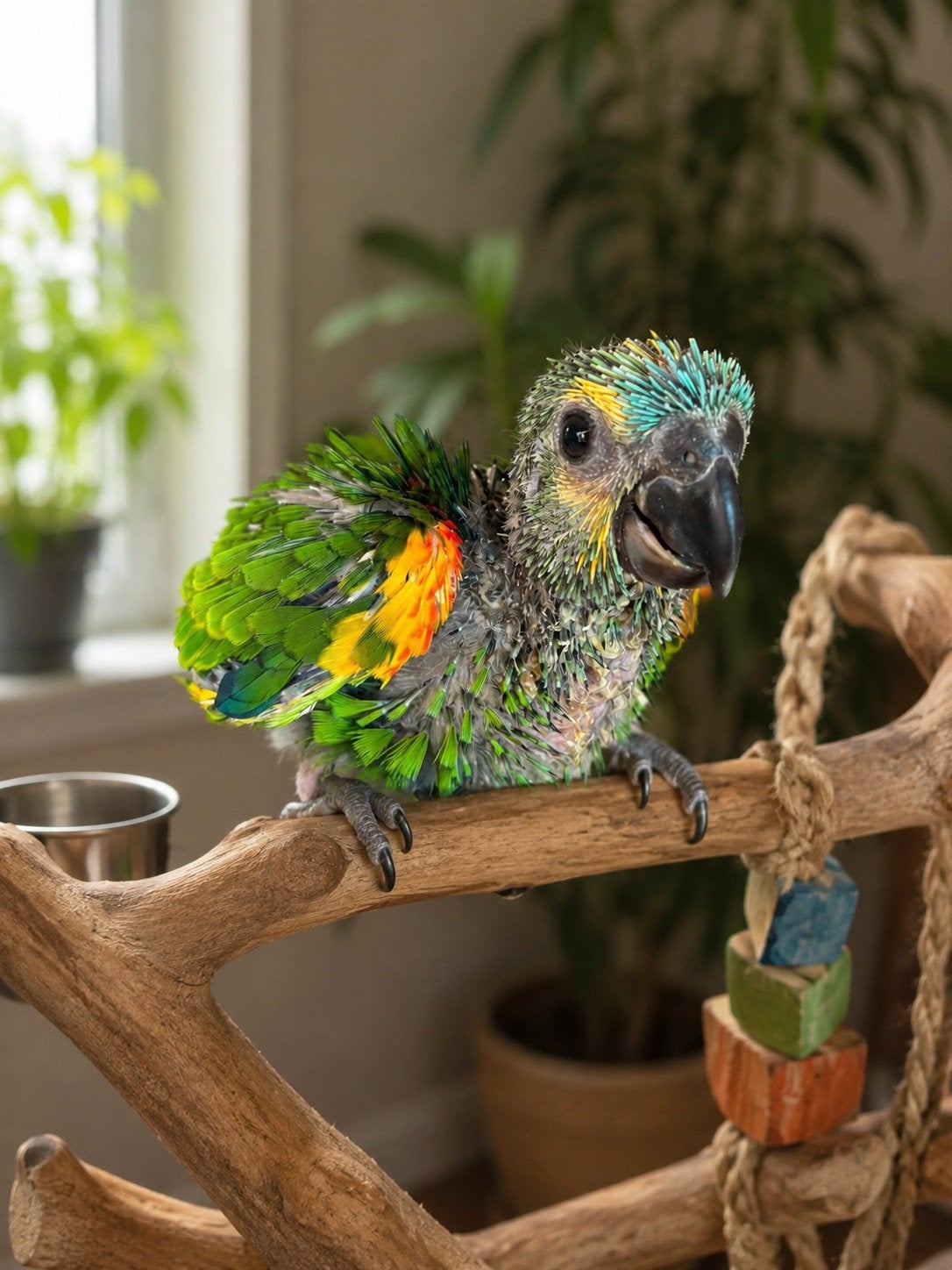 Supertamme baby blauwvoorhoofd amazone, Dieren en Toebehoren, Vogels | Parkieten en Papegaaien, Geslacht onbekend, Papegaai, Pratend