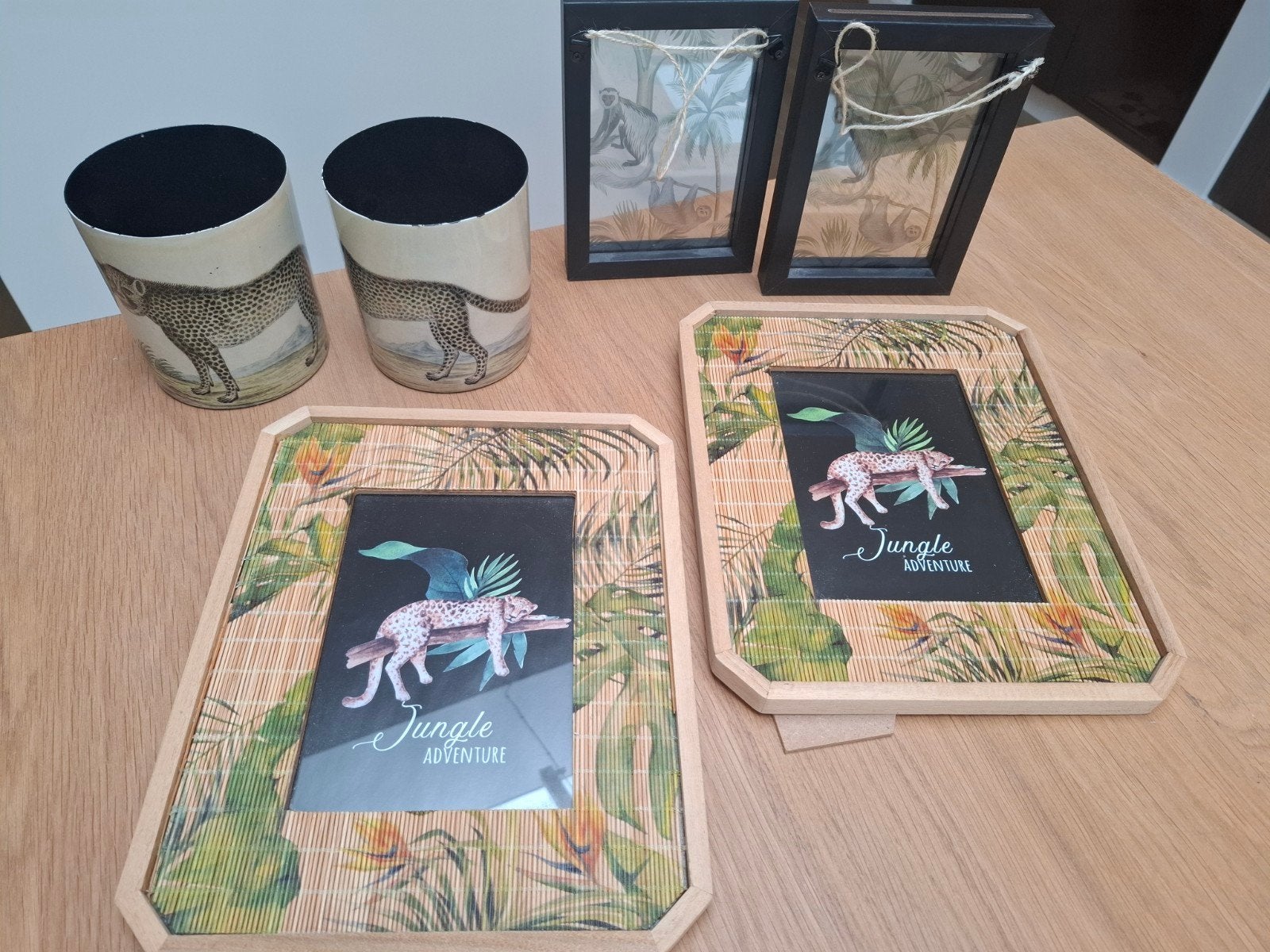 Jungle Themed Fotolijsten & Potten Set, Ophalen, Zo goed als nieuw, Fotolijst, Met afbeelding