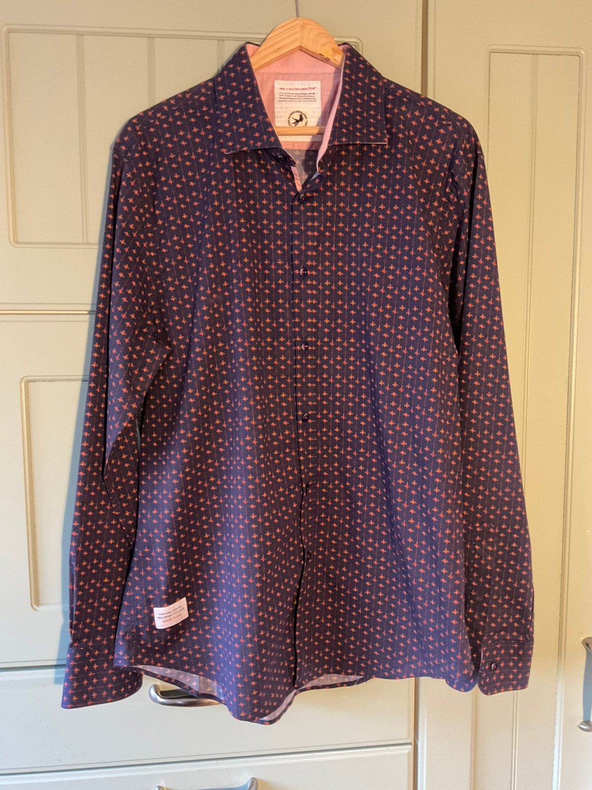 A Fish Named Fred maat XL overhemd lange mouw donkerblauw, Ophalen of Verzenden, Zo goed als nieuw, Blauw, Halswijdte 43/44 (XL)