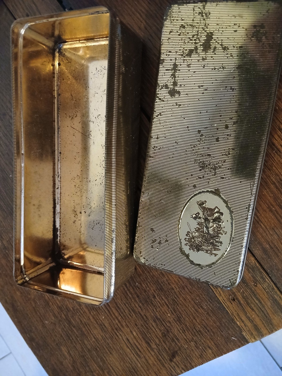 Douwe Egberts vintage theedoosje, Ophalen of Verzenden, Zo goed als nieuw, Koffie, Douwe Egberts