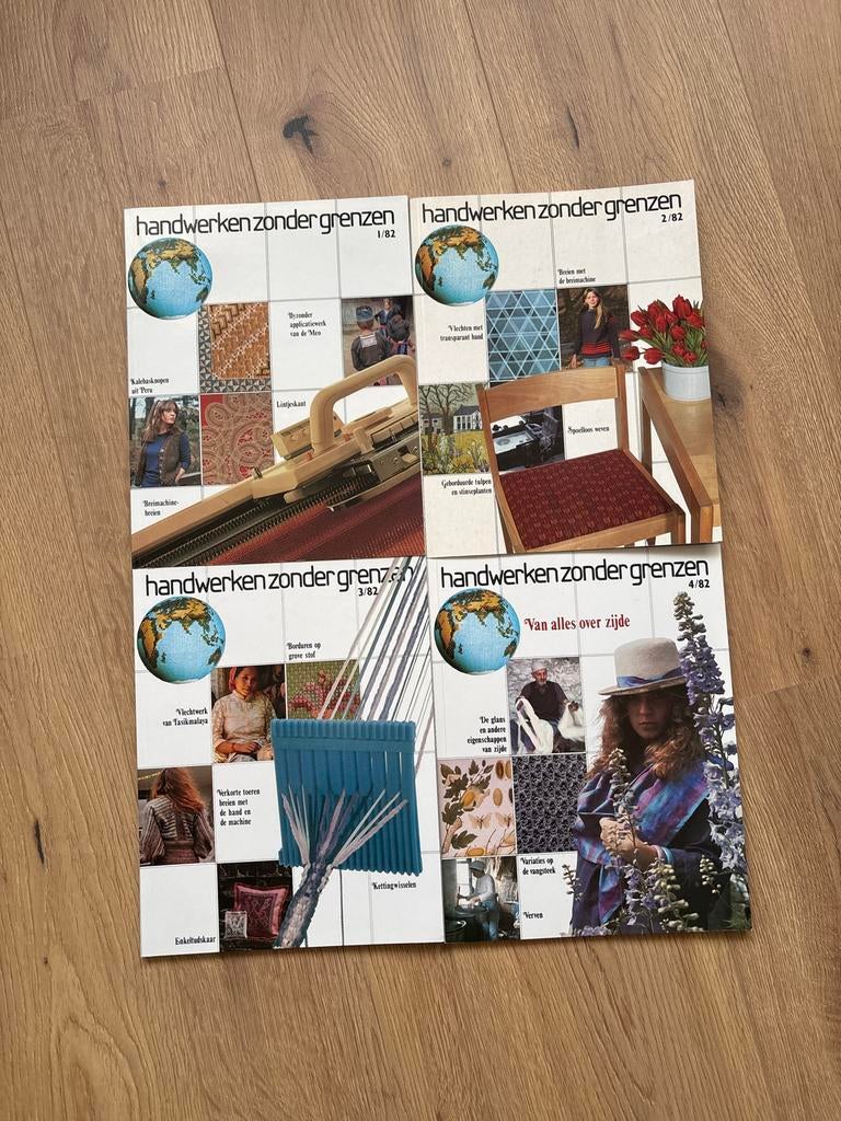 Handwerken Zonder Grenzen 1982 - Complete set van 4, Hobby en Vrije tijd, Scrapbooking, Ophalen of Verzenden, Zo goed als nieuw