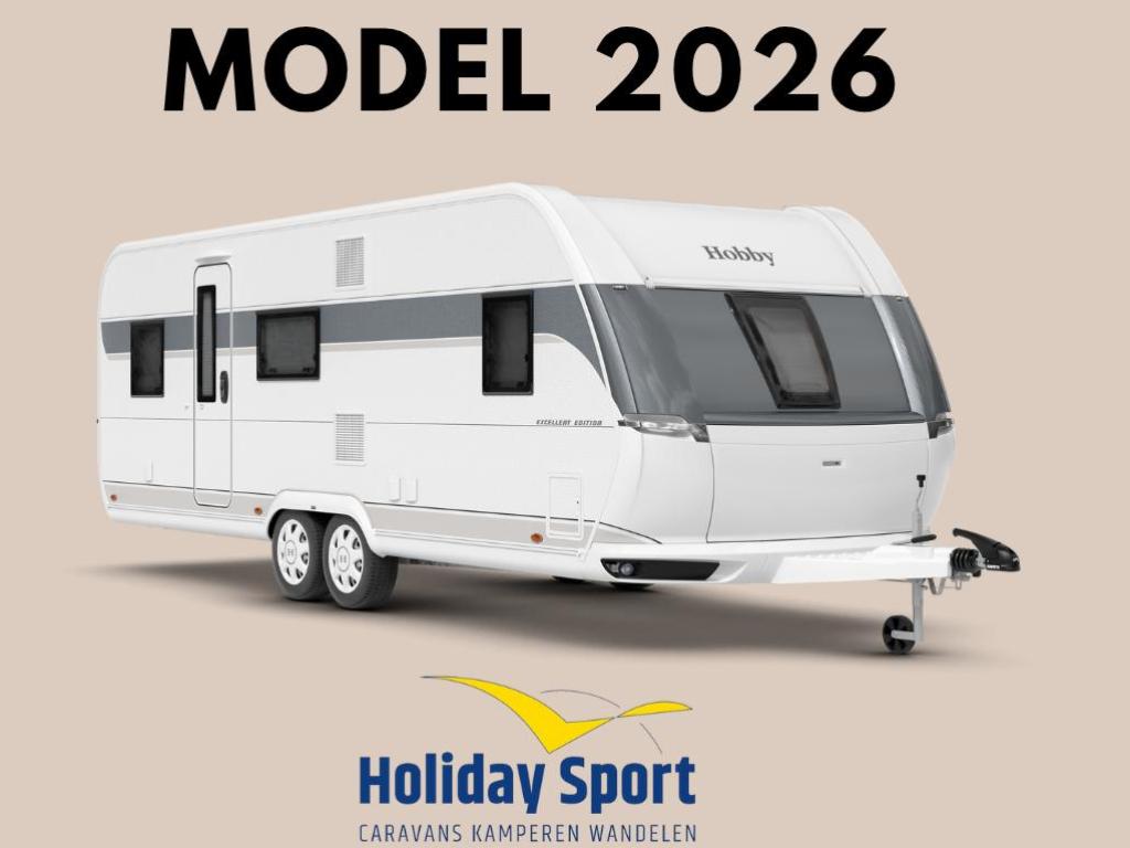 Hobby Excellent Edition 650 KMFE Modeljaar 2026, Caravans en Kamperen, Caravans, Schokbreker, Overige typen, Hobby, 7 tot 8 meter