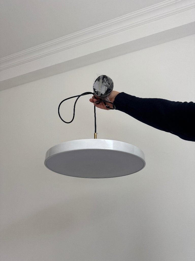 LED Pendant Ceiling Lamp – White & Gold, Ophalen, Nieuw, Metaal