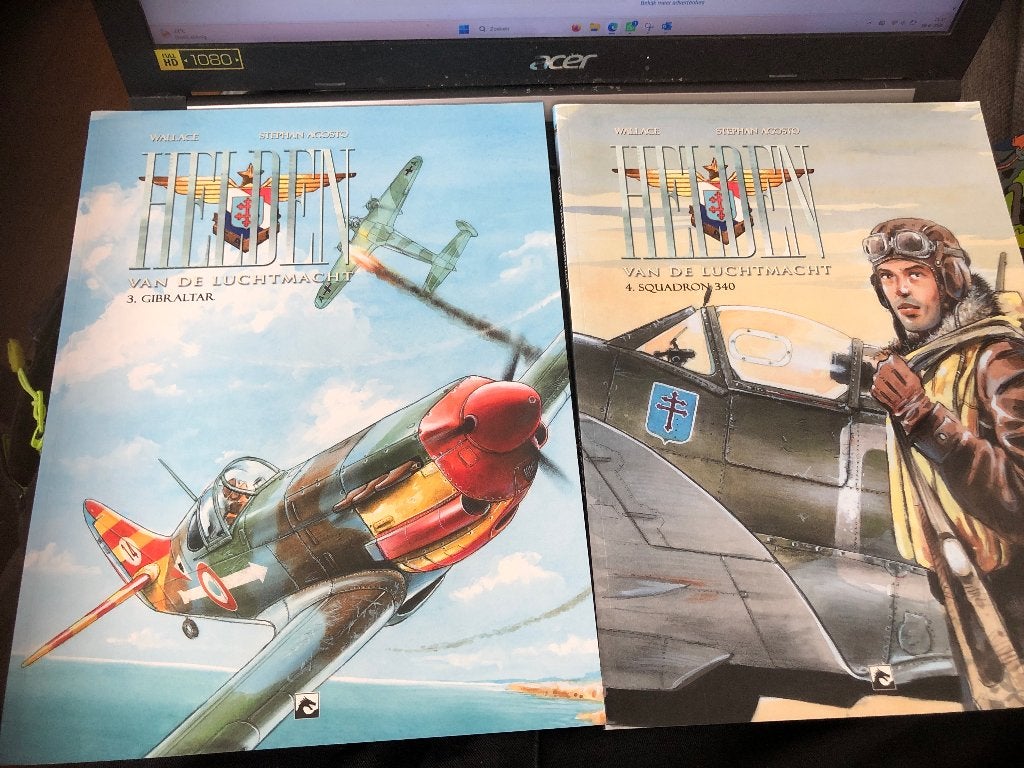 gibraltar squadron 340 2x helden van de luchtmacht n2, Eén stripboek, Ophalen of Verzenden, Zo goed als nieuw