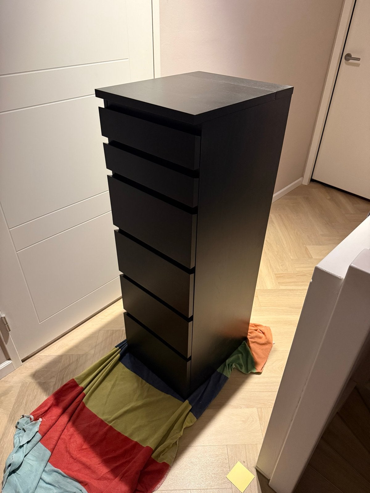 ZWARTE LADEKAST | MALM IKEA | 48,5cm x 40,5cm x 123cm, Huis en Inrichting, Ophalen, Minder dan 50 cm, Gebruikt, 5 laden of meer