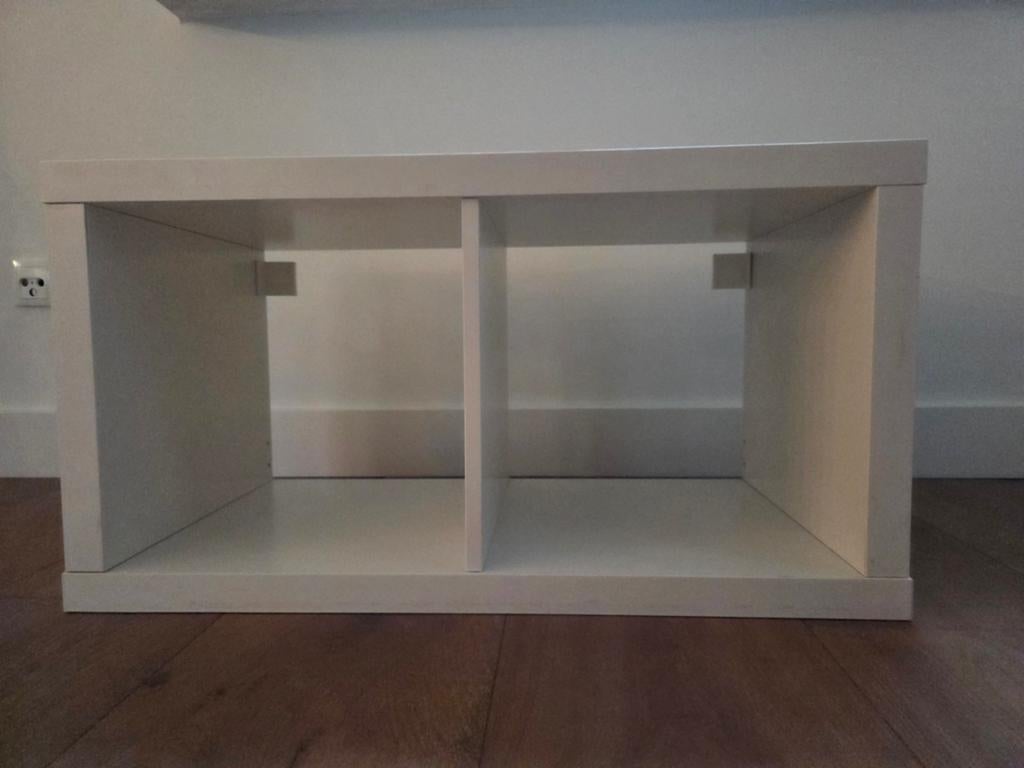 IKEA Kallax open kast wit met 2 vakken, Huis en Inrichting, Kasten | Boekenkasten, Ophalen, Gebruikt, 50 tot 100 cm, Minder dan 100 cm