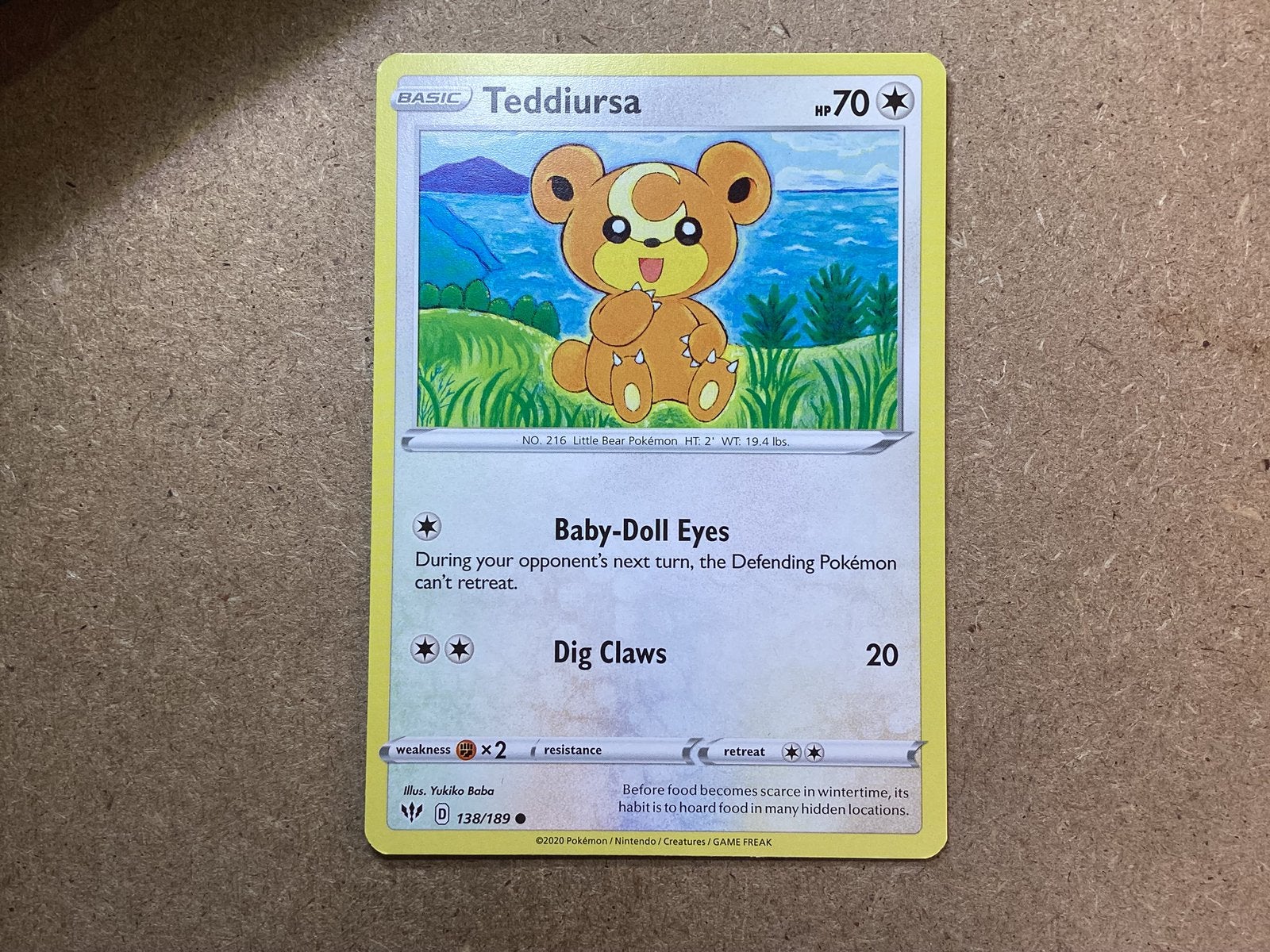 1x Teddiursa [DAA 138/189] (Near Mint), Ophalen of Verzenden, Zo goed als nieuw, Losse kaart