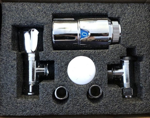 Hudson Reed Radiatorkranen Thermostatisch Haaks- Chroom, Ophalen of Verzenden, Nieuw, Chroom, Overige typen