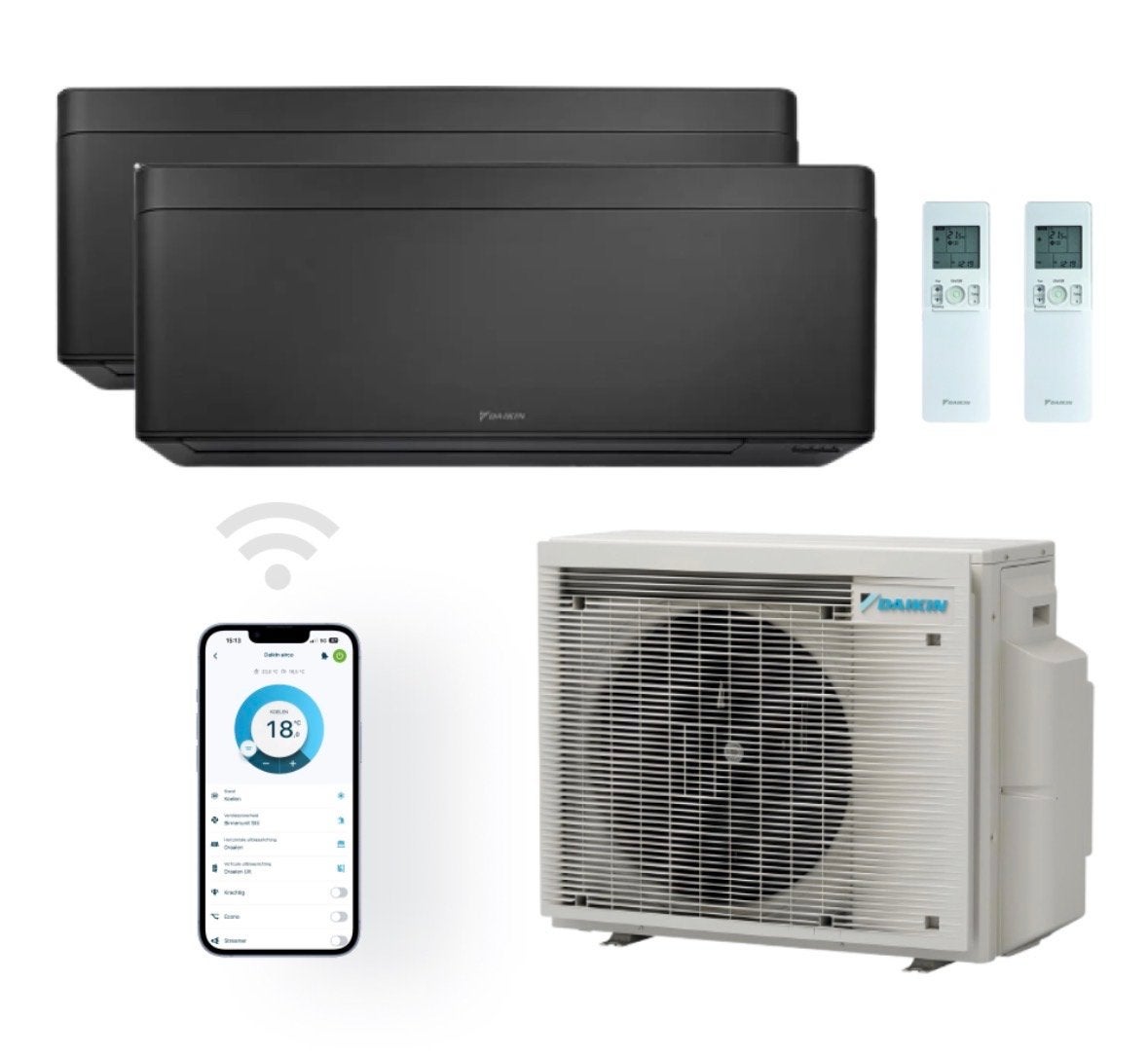 Daikin stylish Multi-Split Airco Systeem met 2 Binnenunits, Nieuw, 3 snelheden of meer, Ophalen of Verzenden, Koelen en Ontvochtigen