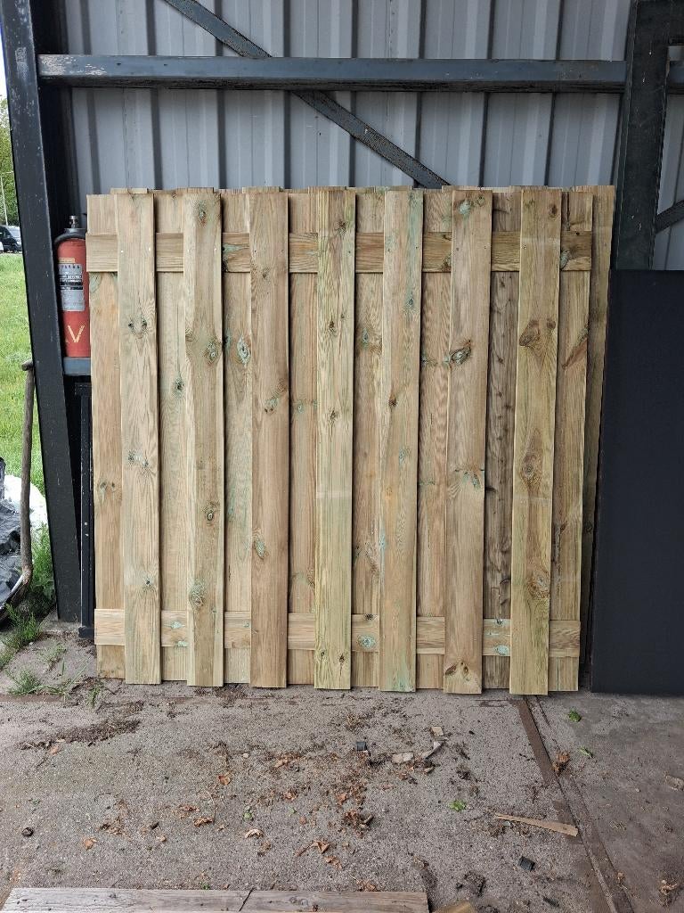 Tuinscherm  "Boven Wildervanck", Ophalen, Hout, 150 tot 200 cm, 150 tot 200 cm