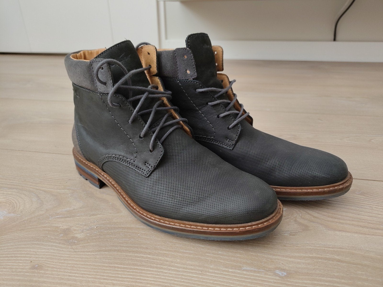 Van Lier leren boots mt. 40 - Zo goed als nieuw, Zwart, Van Lier, Boots, Ophalen of Verzenden