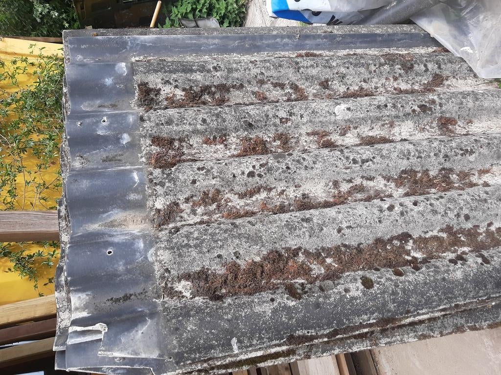 Golfplaten eternit, Doe-het-zelf en Verbouw, Ophalen, Zwart, 15 m² of meer, Golfplaat