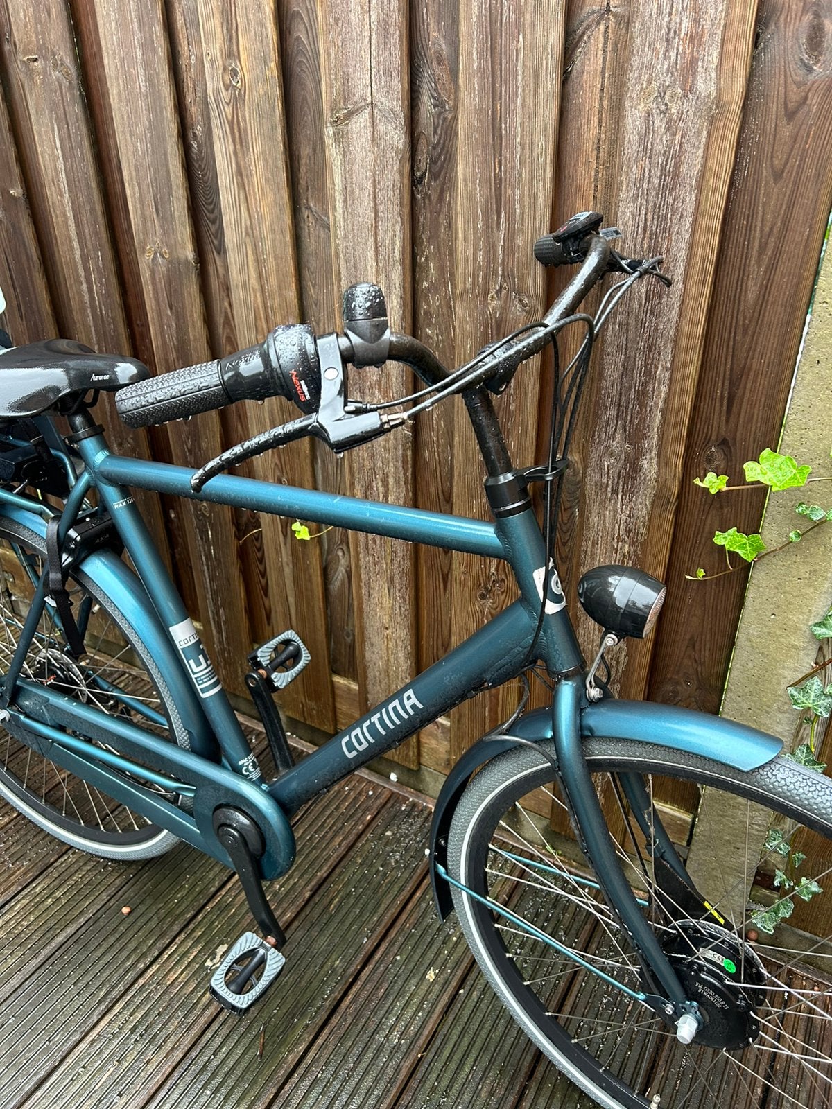 Cortina E-U1 groenblauw 450Wh accu, Versnellingen, Zo goed als nieuw, 61 tot 65 cm, Ophalen