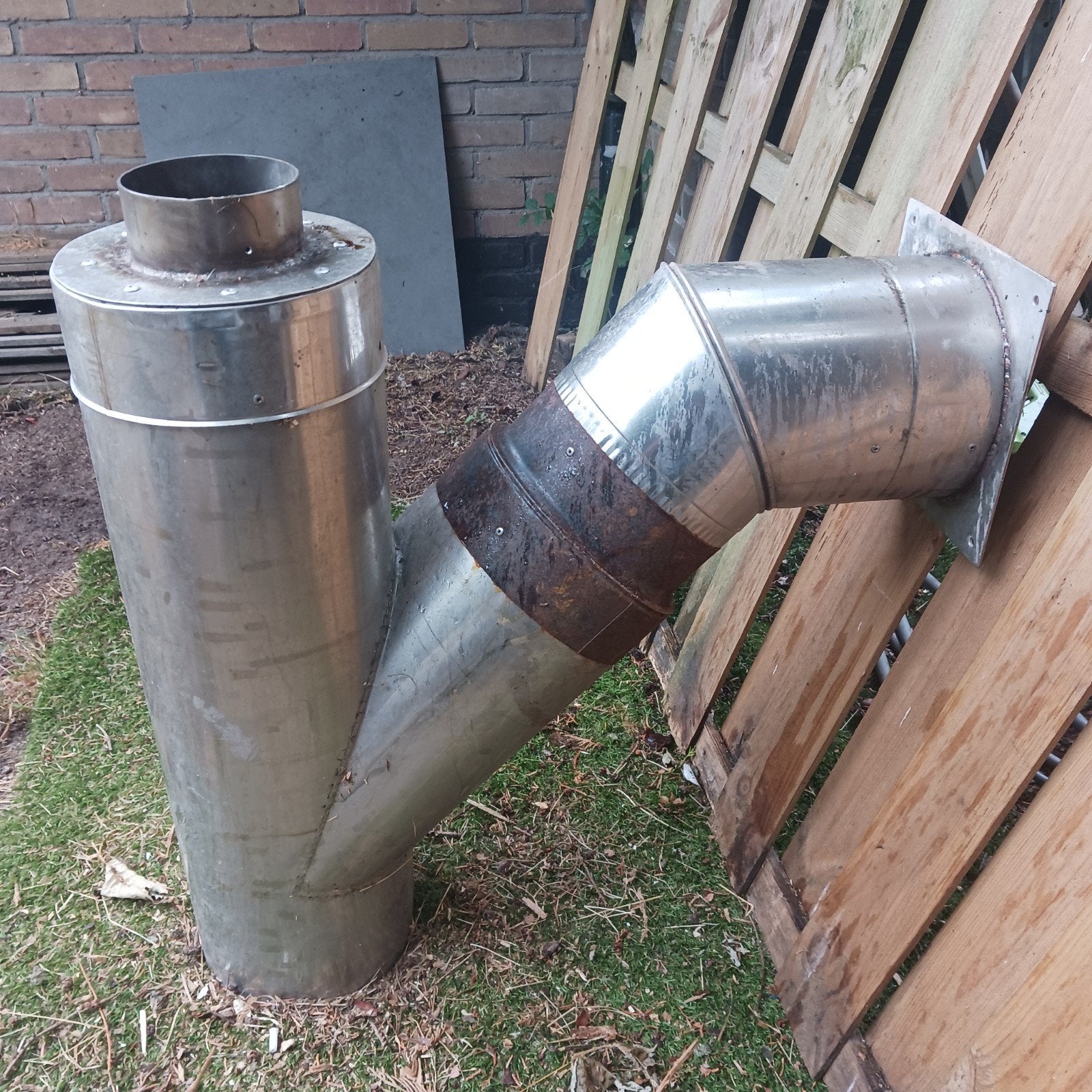 roestvaststalen (RVS) T-stuk roestvaststaal, Ophalen, Rvs, Minder dan 2 meter, 80 mm of meer