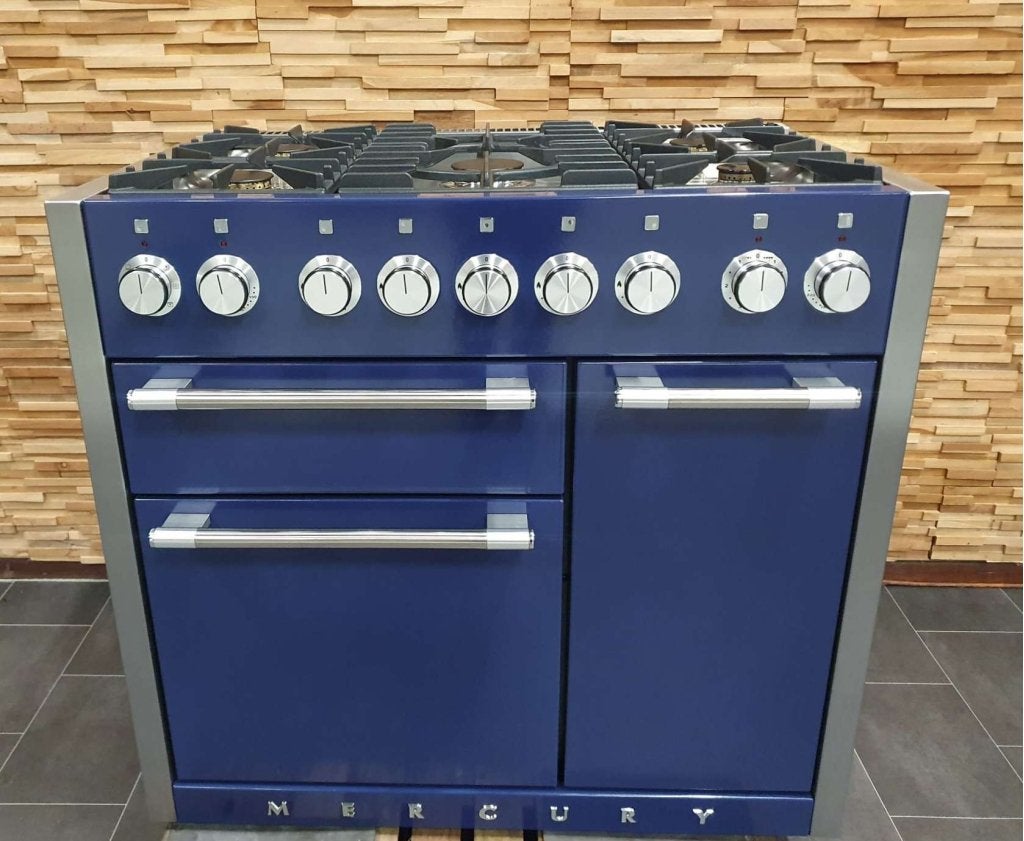 Luxe Falcon Mercury Fornuis 100 cm blueberry blauw 3 ovens, Witgoed en Apparatuur, Niet ingevuld, 60 cm of meer, Niet ingevuld