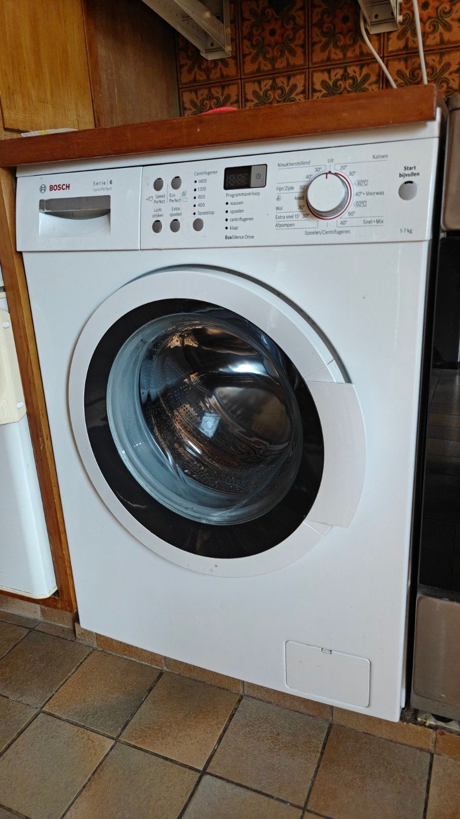 Bosch Serie 6 VarioPerfect Wasmachine - met handleidingen, Zo goed als nieuw, Voorlader, 85 tot 90 cm, 1200 tot 1600 toeren