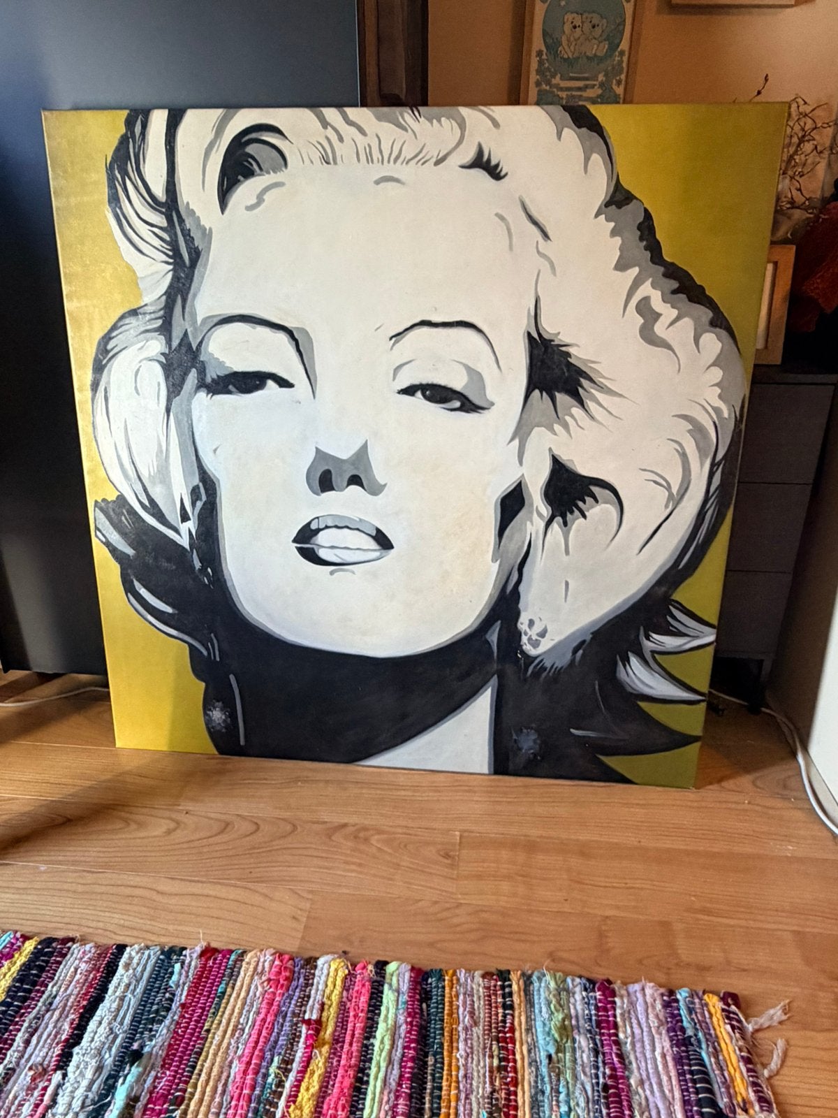 Marilyn Monroe olieverf schilderij, Antiek en Kunst, Kunst | Schilderijen | Modern, Ophalen