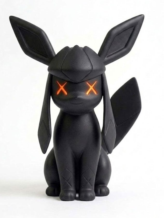 KAWS x Glaceon Figuur - Zwart met X-ogen, Ophalen of Verzenden, Zo goed als nieuw, H, H