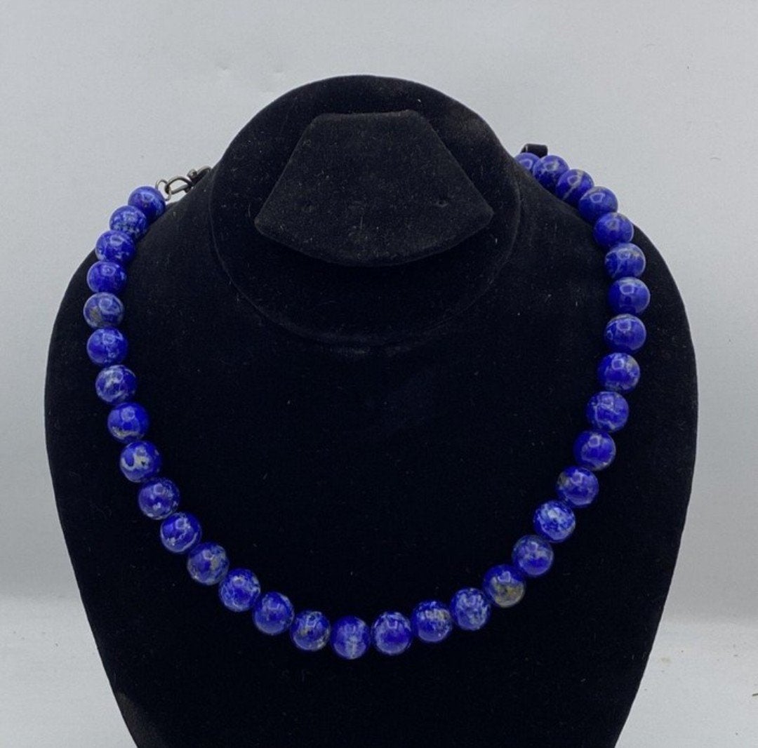 natuurlijke Lapis Lazuli kralenketting, Ophalen of Verzenden, Nieuw, Blauw, Steen of Mineraal