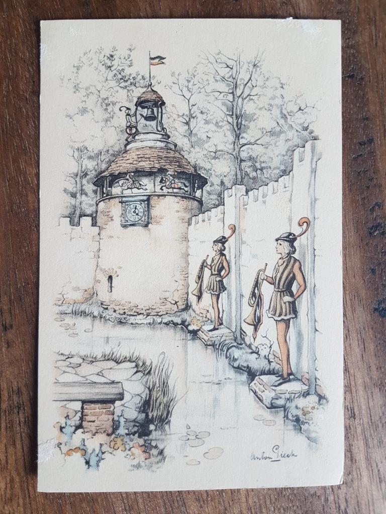 Ansichtkaart De Efteling Anton Pieck Magische klok, Verzamelen, Ansichtkaarten | Nederland, Ophalen of Verzenden, 1940 tot 1960
