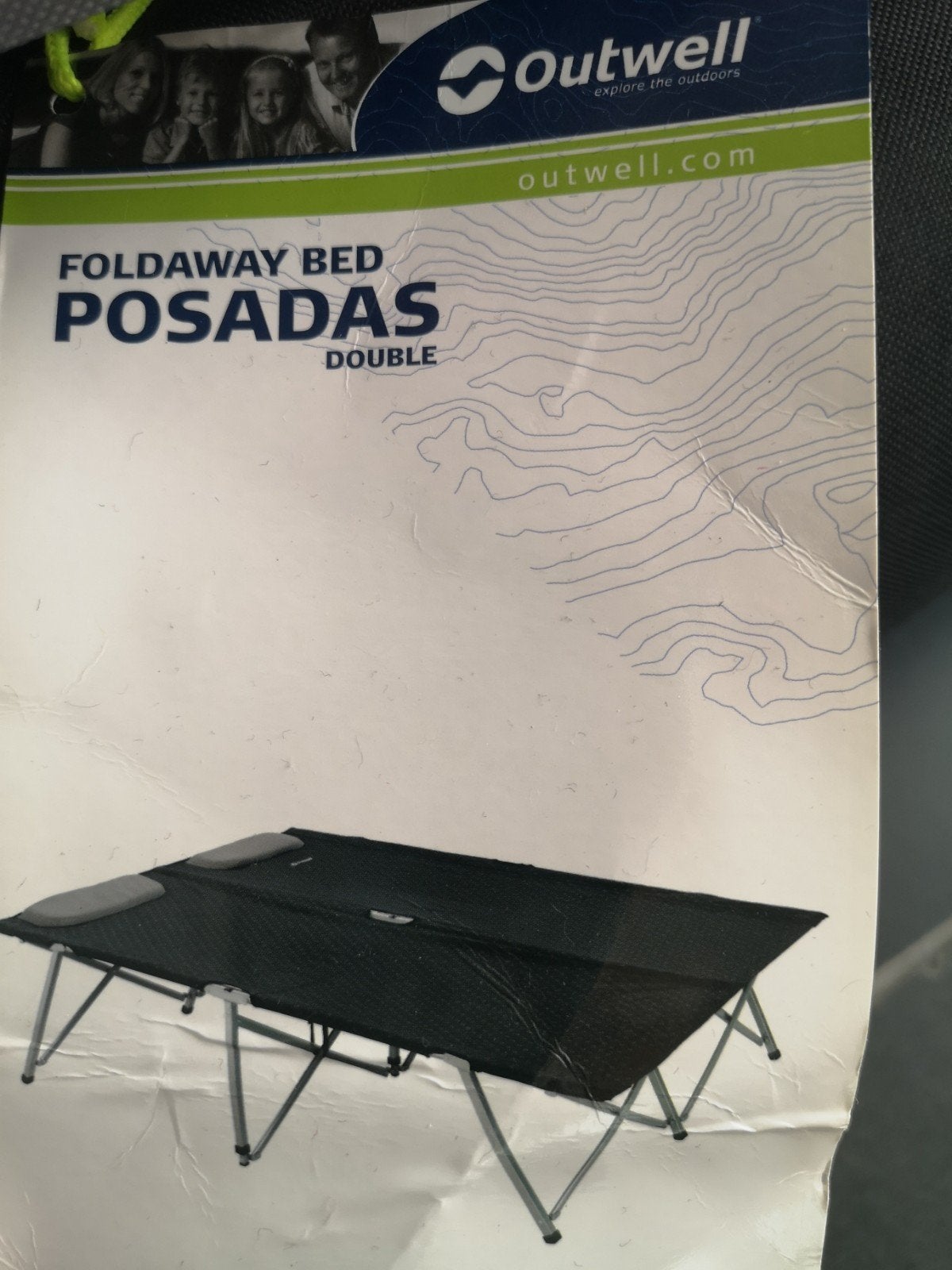 Outwell Posadas Tweepersoons Stretcher/Kampeerbed, Ophalen