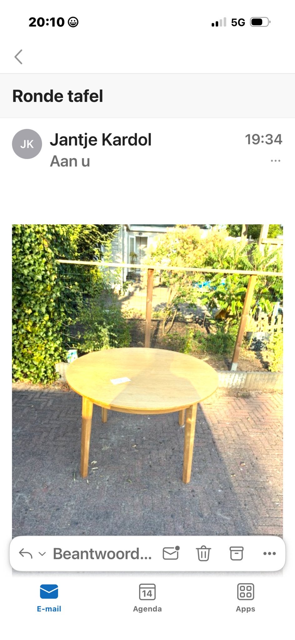 Ronde houten tafel - Ideaal voor kleine ruimtes, Ophalen, Gebruikt, Rond, 50 tot 100 cm