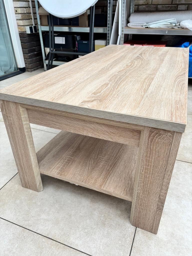 Salon tafel  120x60xH45 cm, Ophalen, Gebruikt, 100 tot 150 cm, Eikenhout