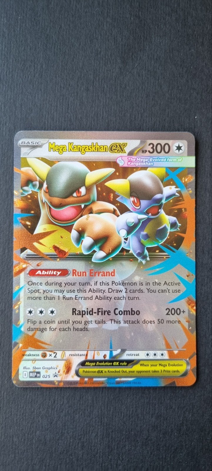 Mega Kangaskhan EX MEP 025 Excellent, Ophalen of Verzenden, Gebruikt, Losse kaart