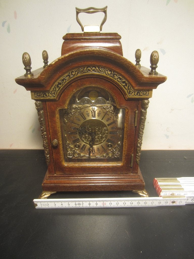 WUBA staand klokje met maanfases en slag uurwerk, Ophalen of Verzenden