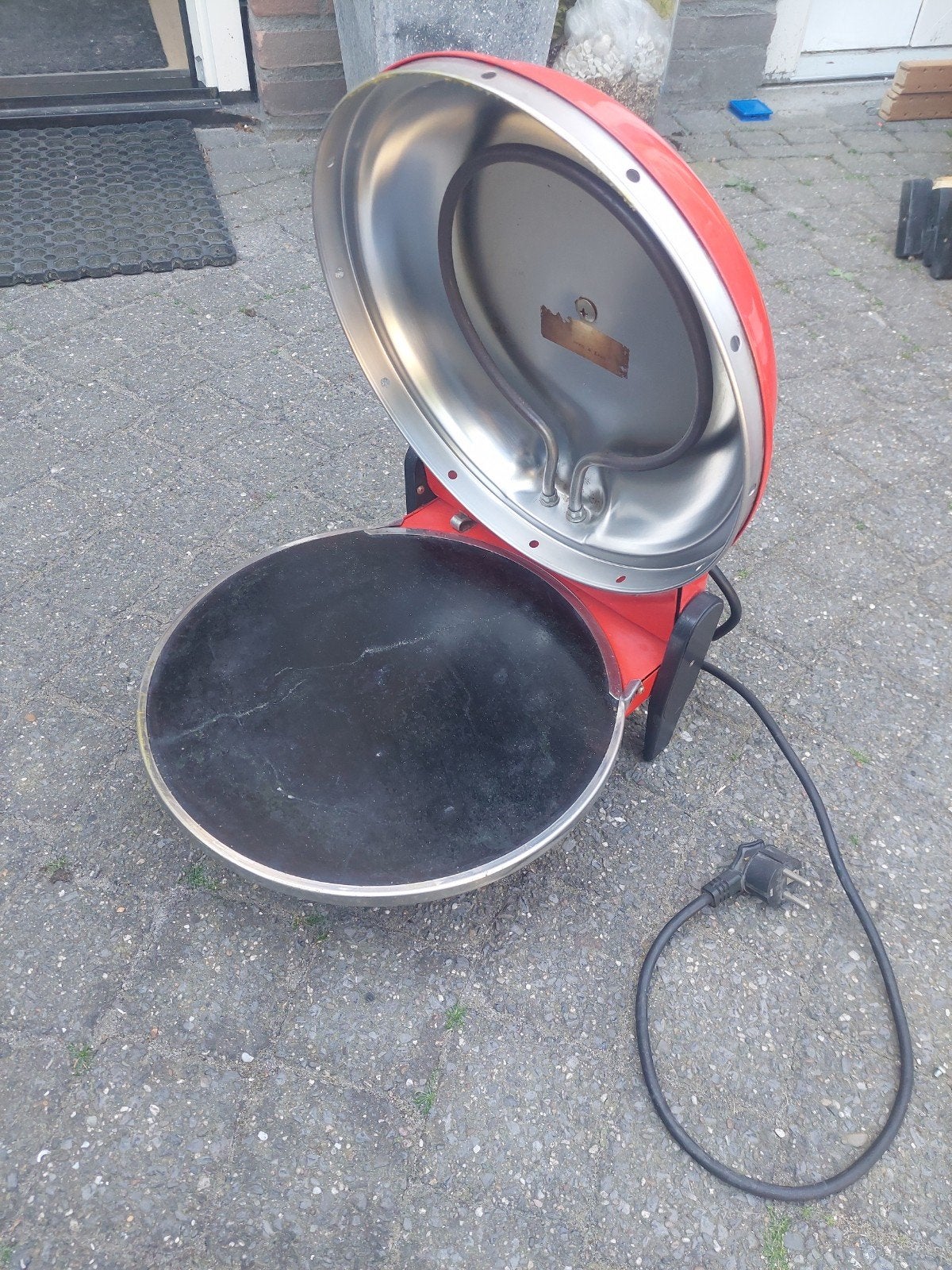 Elektrische Pizzaoven met Pizzasteen - Mini Forno & Grill, Witgoed en Apparatuur, Ovens, Ophalen, Minder dan 45 cm, Minder dan 45 cm