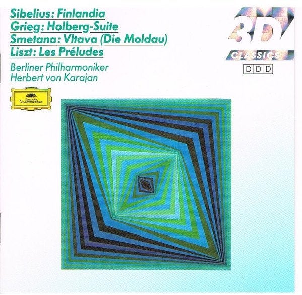 SIBELIUS Finlandia CD VON KARAJAN DG 3D NIEUWSTAAT, Ophalen of Verzenden, Romantiek, Zo goed als nieuw, Orkest of Ballet
