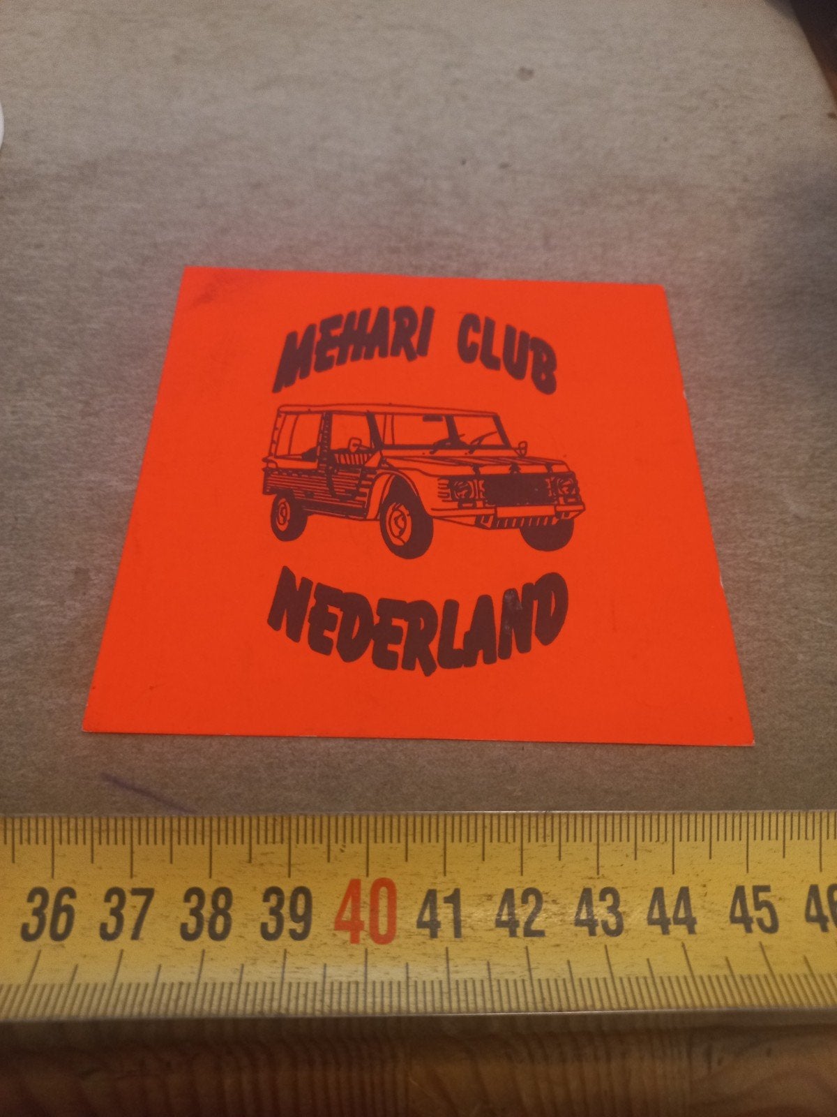 Mehari Club Nederland Sticker - Oranje, Ophalen of Verzenden