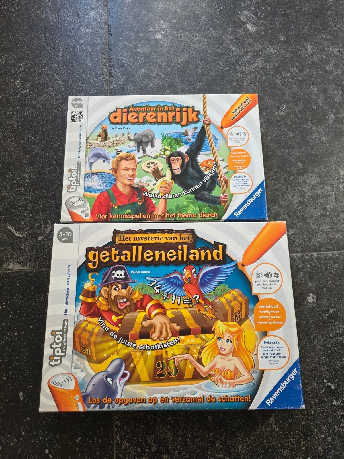 Tiptoi Avontuur in het Dierenrijk & Het Getalleneiland, Ophalen of Verzenden, Gebruikt, Taal en Lezen, Met geluid
