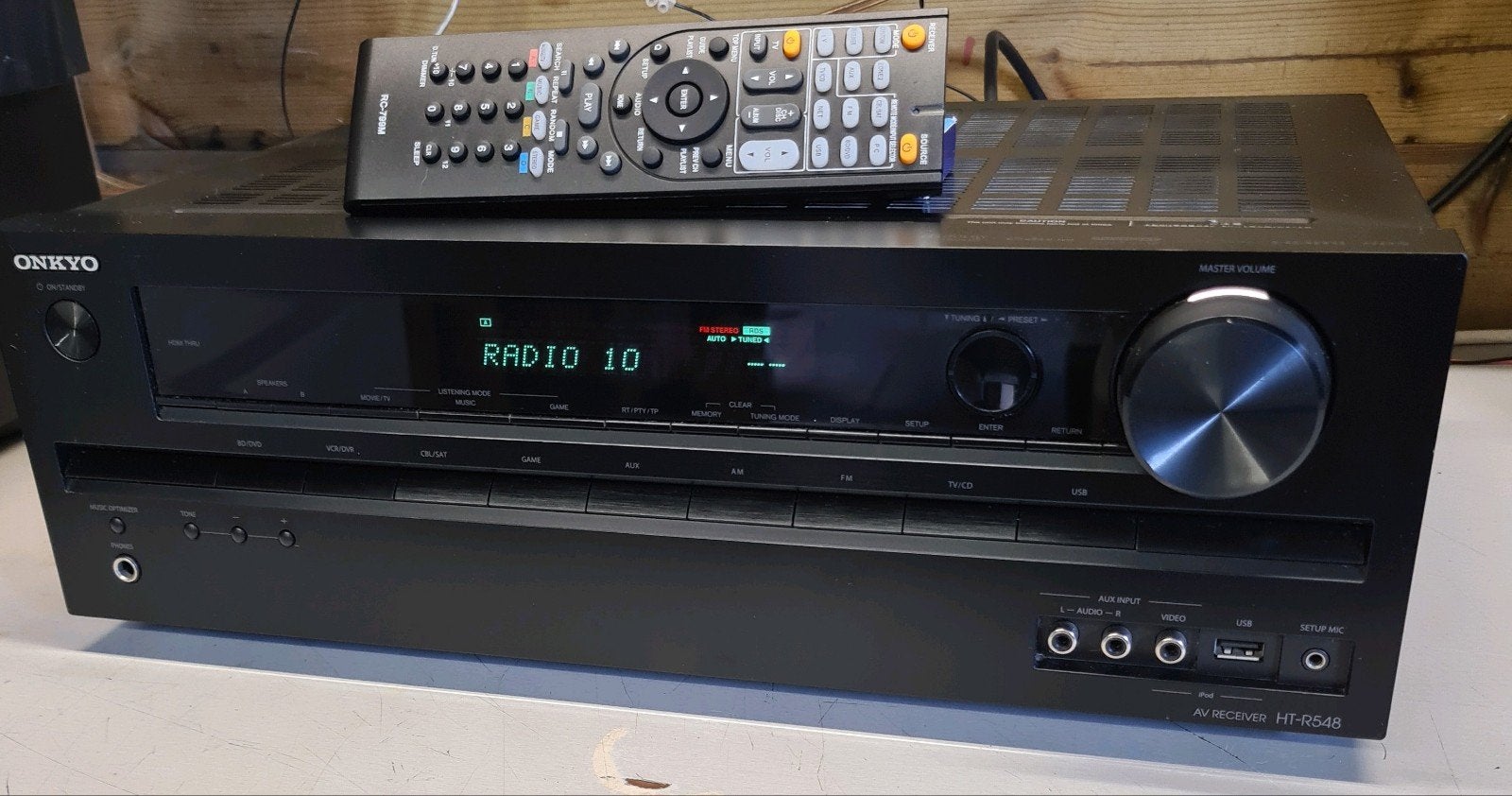 Onkyo receiver ht-r548 + nw. afstandsbed. hdmi, Audio, Tv en Foto, Ophalen of Verzenden
