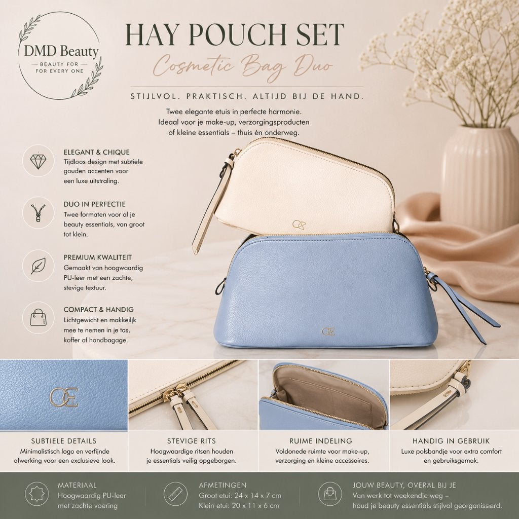 NIEUW Pouch set, Oriflame, Ophalen of Verzenden, Nieuw, Beige, Overige typen
