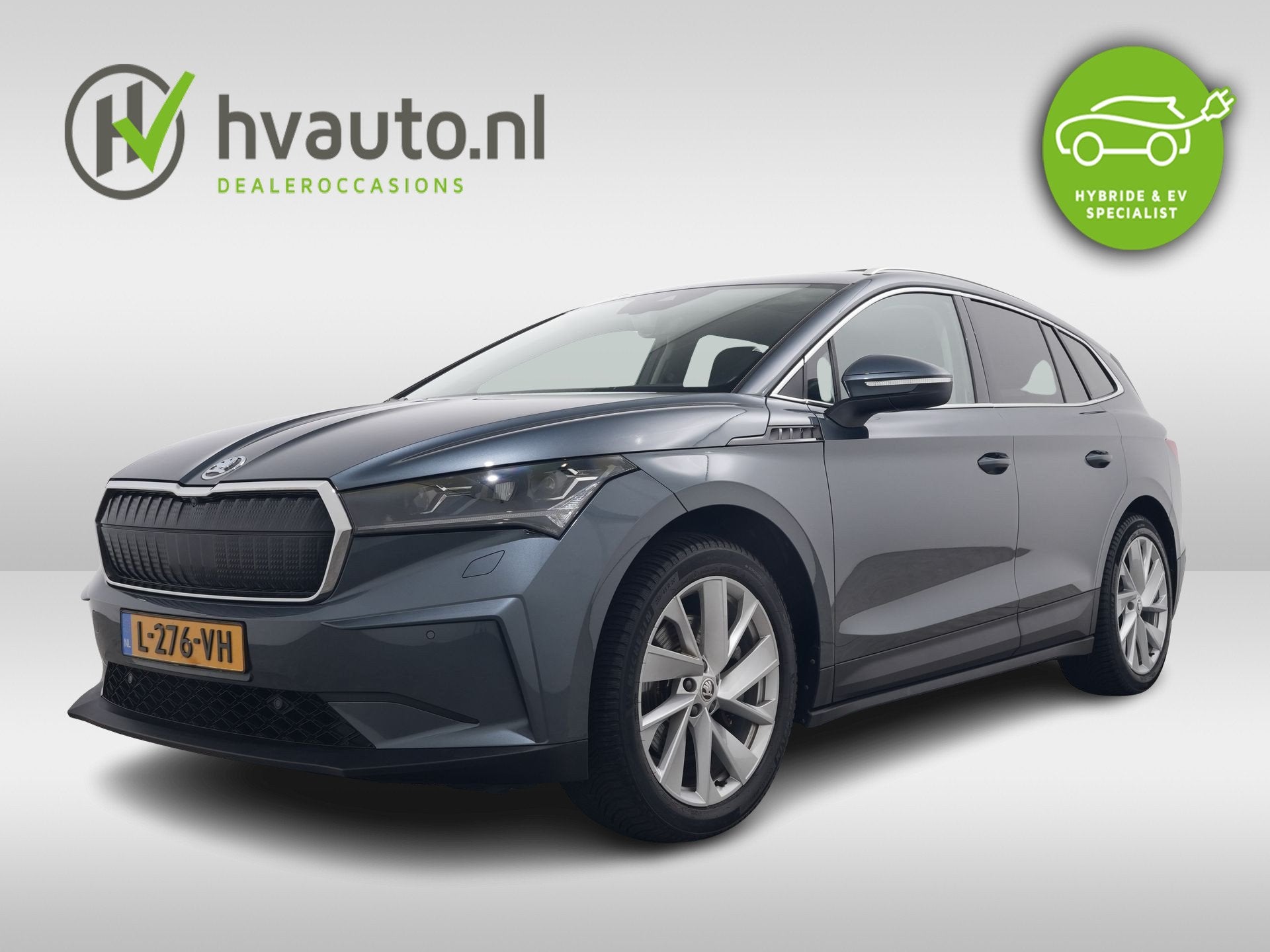 Skoda Enyaq iV 80 204PK PANORAMADAK | Warmtepomp | Assistent, Auto's, Dealer onderhouden, Achterwielaandrijving, Gebruikt, Zwart