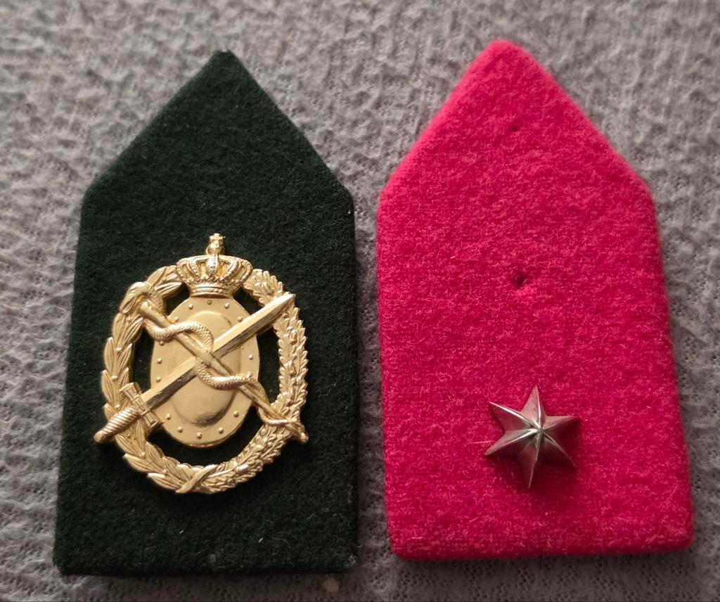 Kraagspiegels., Verzamelen, Militaria | Algemeen, Ophalen of Verzenden, Landmacht, Nederland, Embleem of Badge