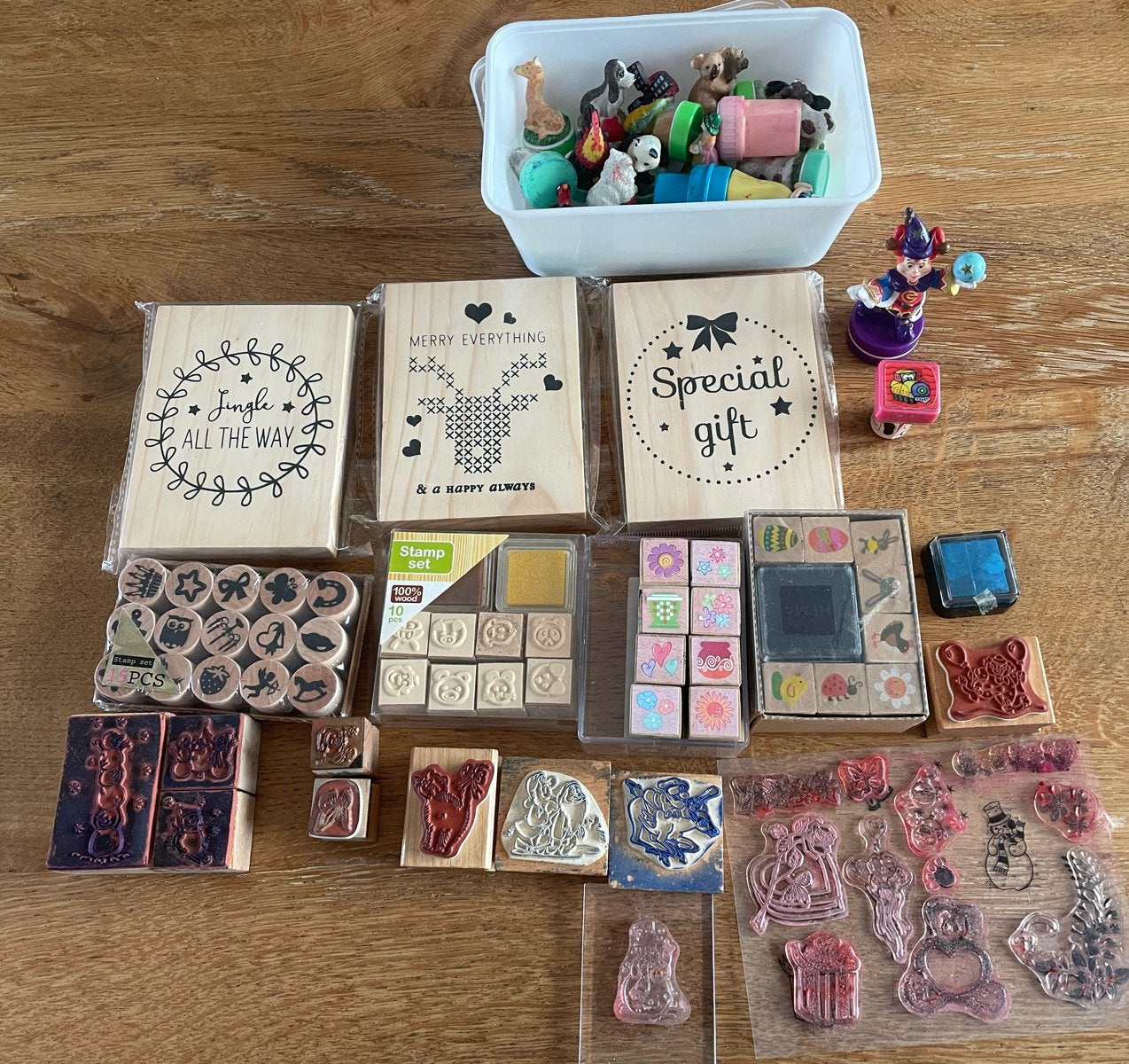Grote set stempels - Nieuw en gebruikt, Ophalen of Verzenden, Gebruikt
