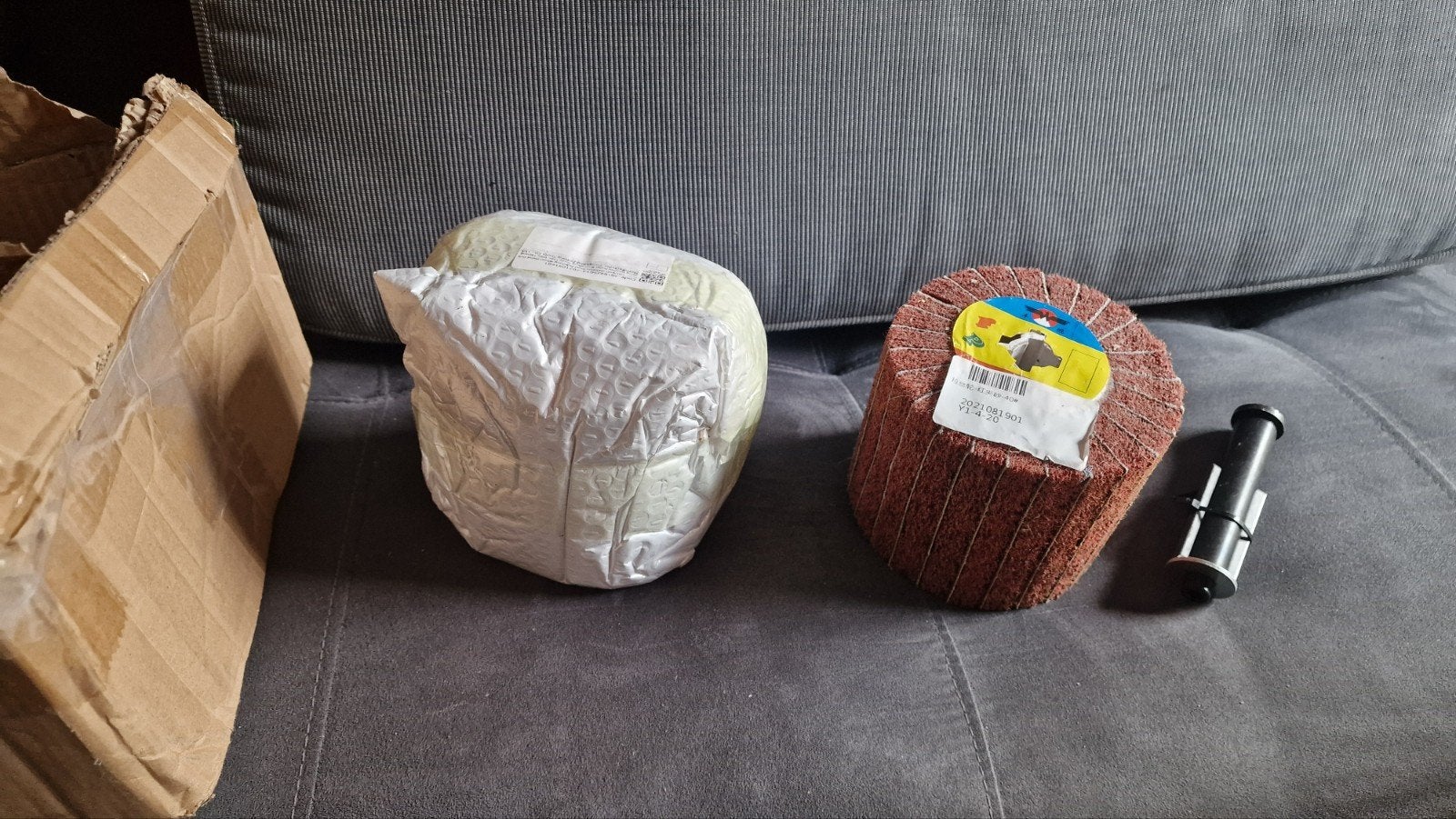 2x Polijst-/schuurwiel 120x100x19mm – nieuw – korrel 40, Ophalen of Verzenden, Nieuw