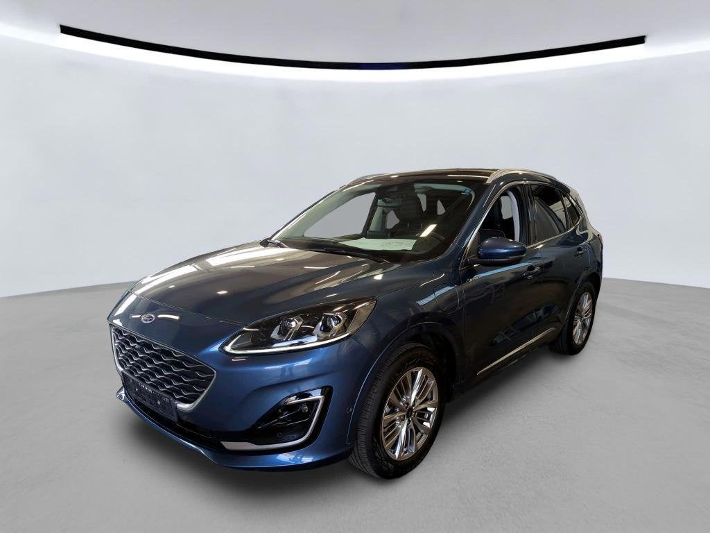 Ford Kuga 2.5 PHEV Vignale PANODAK l ACC l B&O l TREKHAAK, Gebruikt, Zwart, 4 cilinders, Blauw