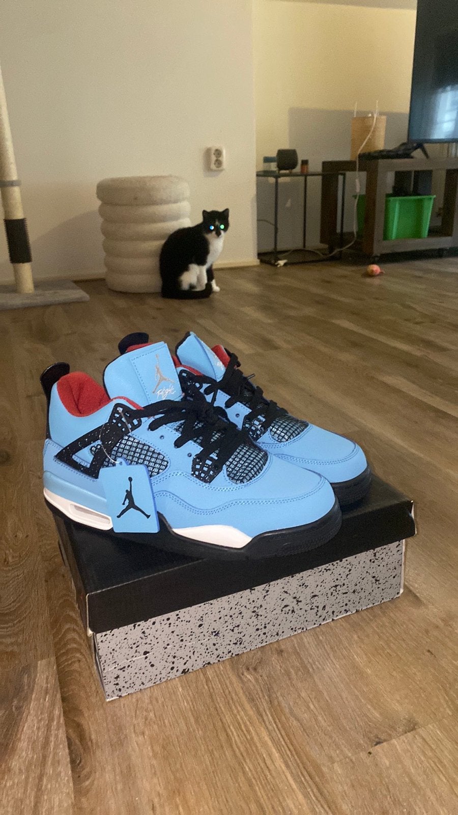 air Jordan 4 mid x cactus jack, Blauw, Nieuw, Ophalen of Verzenden, Sneakers of Gympen