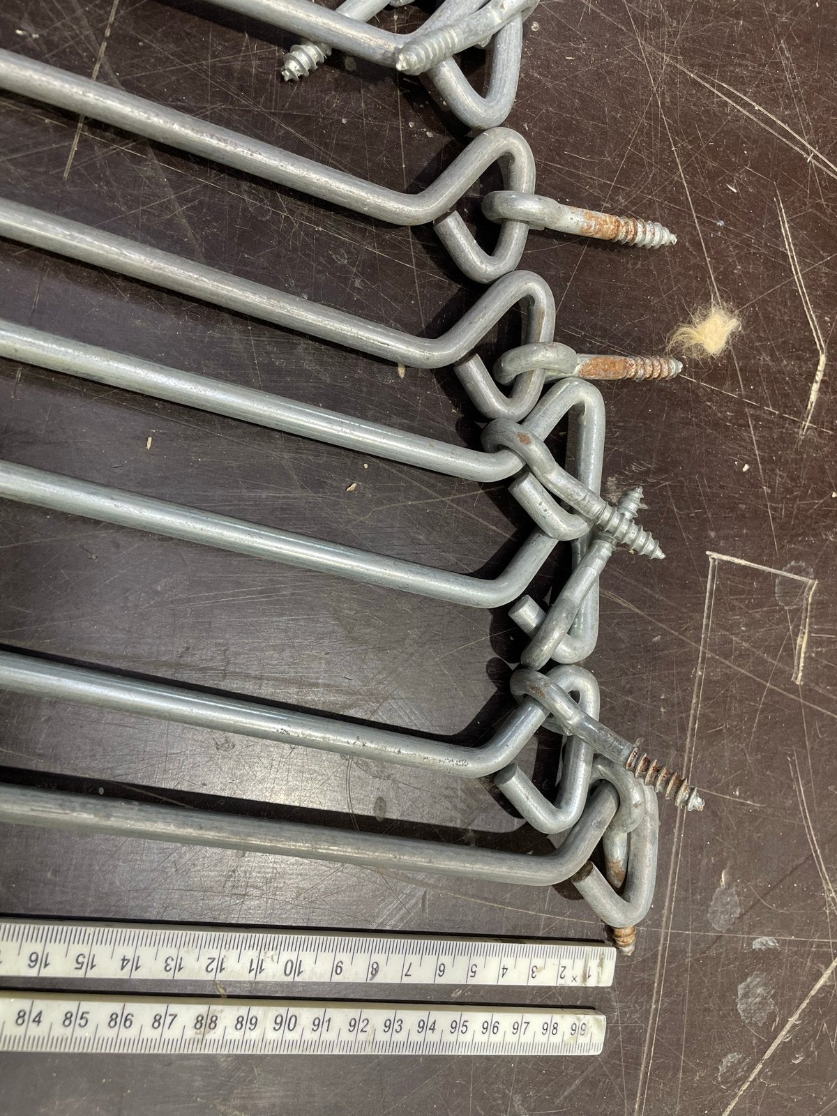 Metalen haken met schroefdraad, 10 stuks, Ophalen, Gebruikt, 100 tot 250 mm, Overige typen