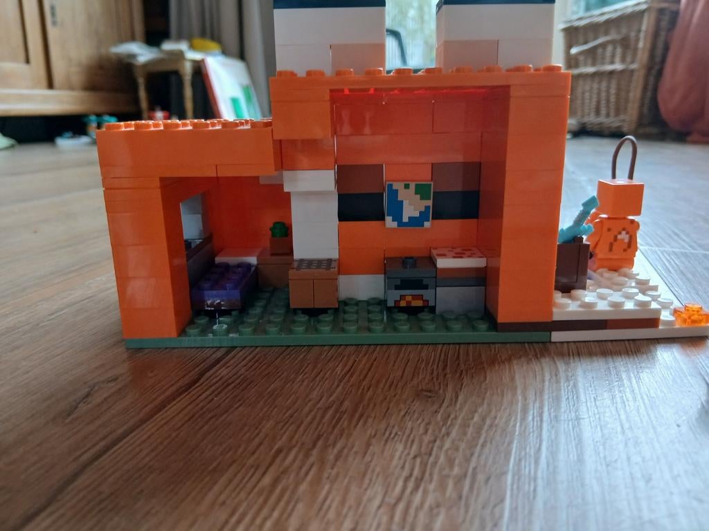Lego Minecraft 21178 De Vossenburcht - Complete Set, Ophalen of Verzenden, Zo goed als nieuw, Complete set, Lego