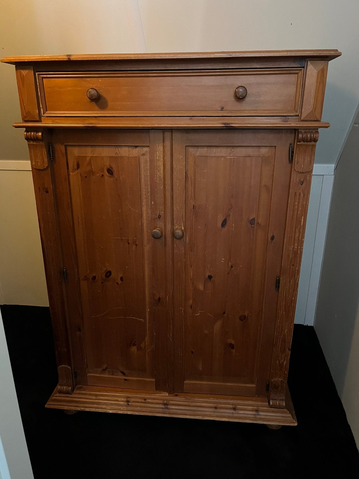 Gratis: grenen meidenkast b103xd49xh146, Huis en Inrichting, Kasten | Computermeubels, Ophalen, Gebruikt, 120 tot 170 cm, Grenenhout