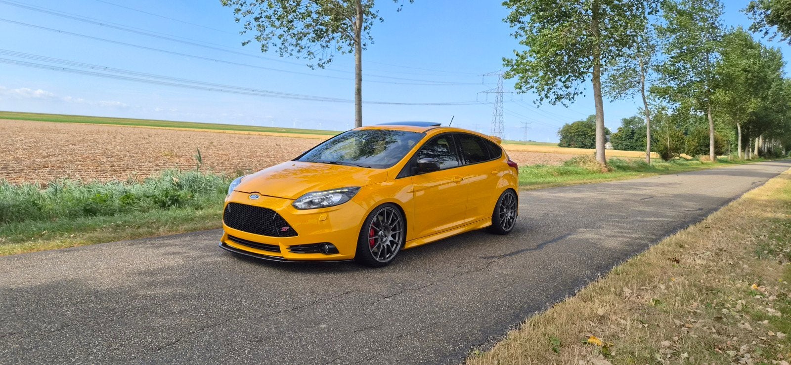 Ford Focus ST 2.0 Ecoboost 184KW 5-D 2013 Geel, Auto's, 4 cilinders, 1337 kg, Handgeschakeld, 1999 cc