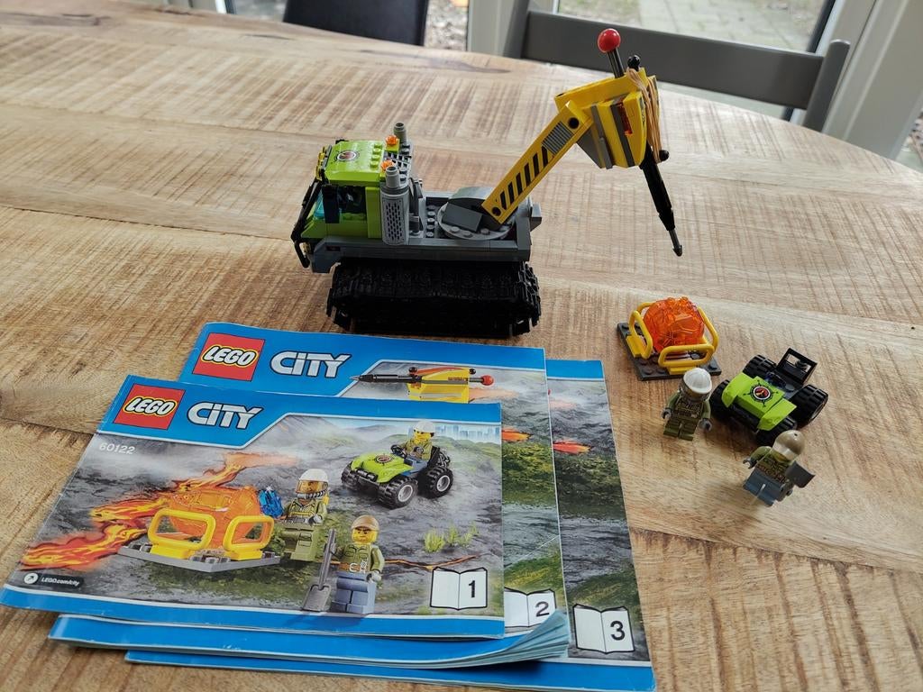 LEGO City Vulkaan Crawler 60122 - Compleet met boekjes, Ophalen of Verzenden, Gebruikt, Overige typen