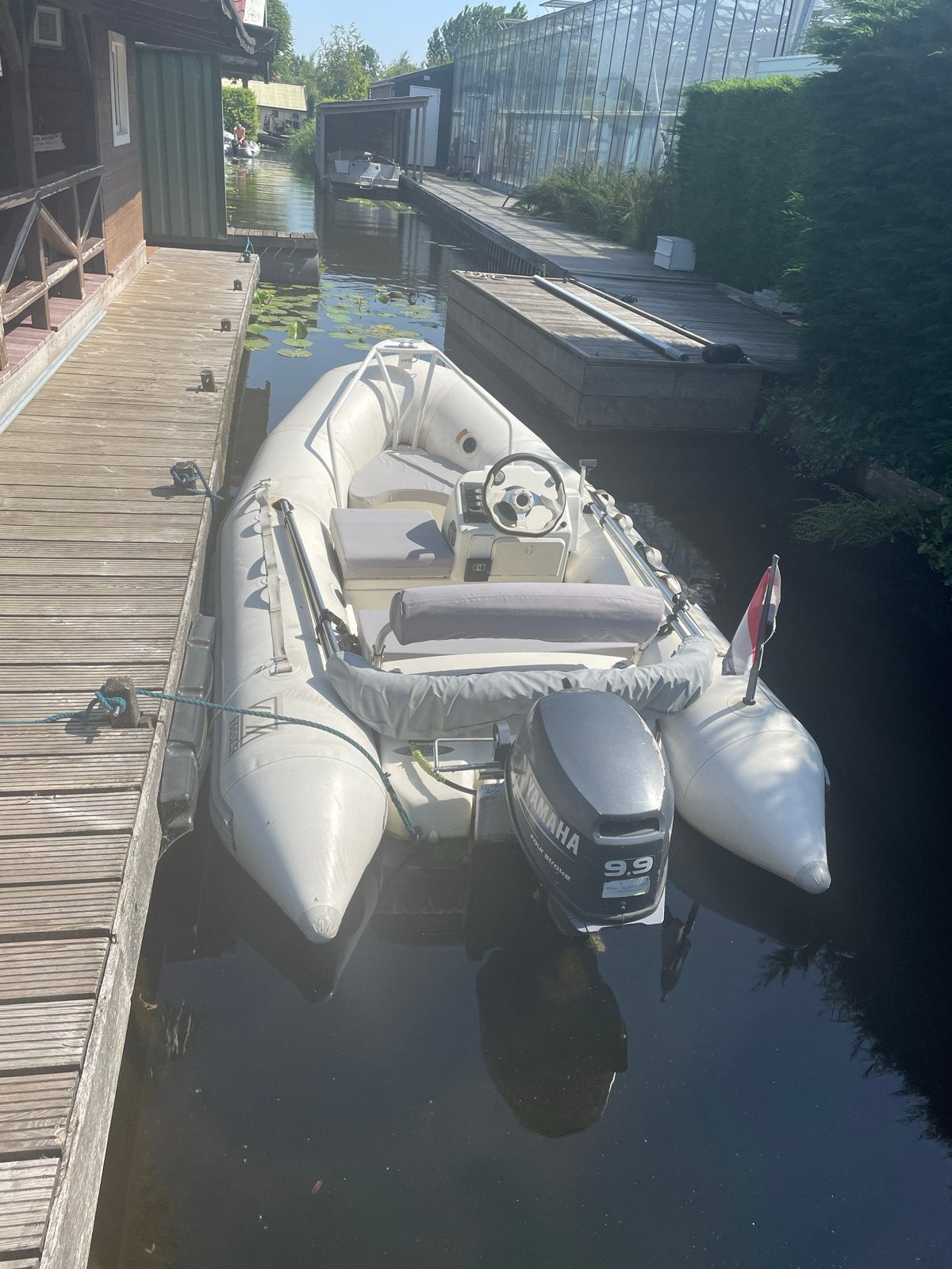 Zodiac Yachtline 340 DL met Yamaha 9.9 PK buitenboordmotor, Watersport en Boten, Rubberboten, Zodiac, Ophalen, Polyester/glasvezel